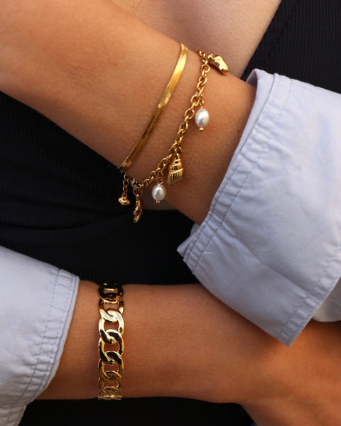 Grand Bracelet Nacre Et Coquillage - Modèle Large - Bijou été Occasion Très Bon état