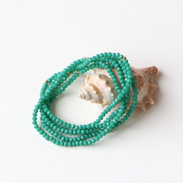 Bracelet perles de cristal Turquoise