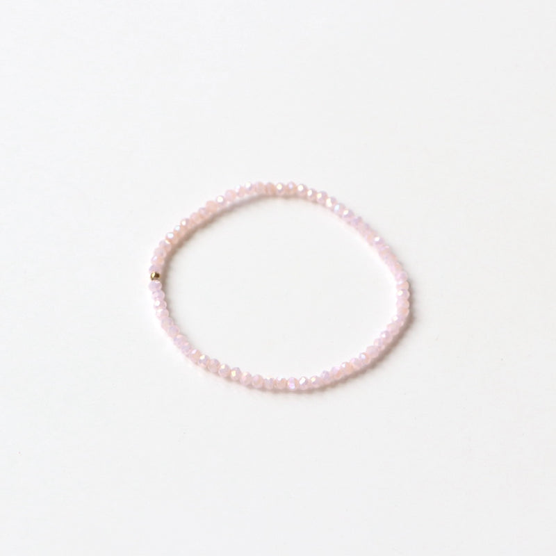 Bracelet perles de cristal Rose clair