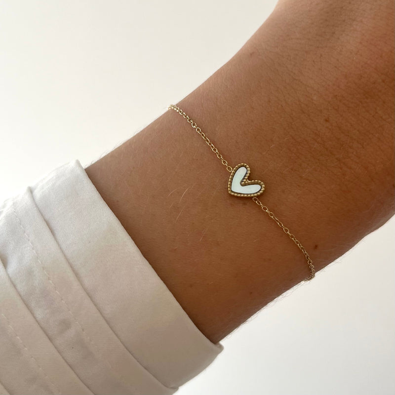 Bracelet Cœur nacre