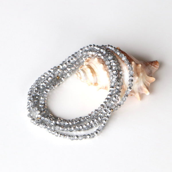 Bracelet en perles de cristal Argent