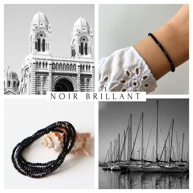 Bracelet fantaisie noir et blanc Rayures Bracelet fantaisie noir et blanc Rayures
