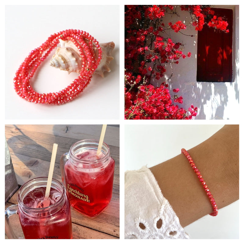 Bracelet perles de cristal Grenadine