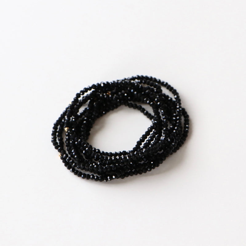 Bracelet perles de cristal noir