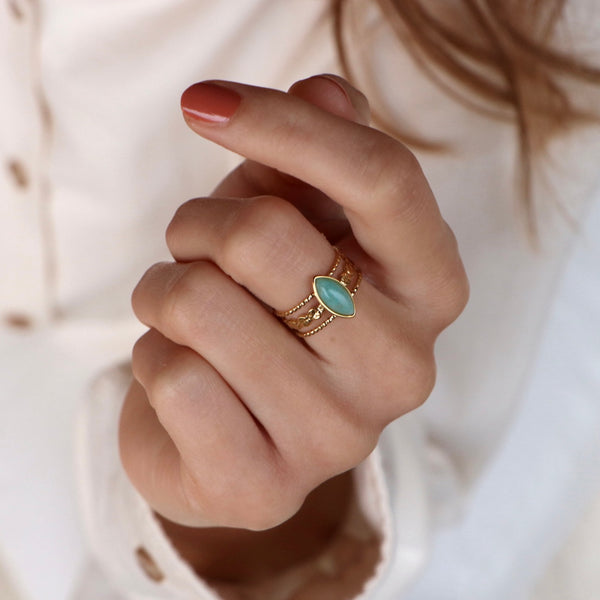 Bague Amazonite
