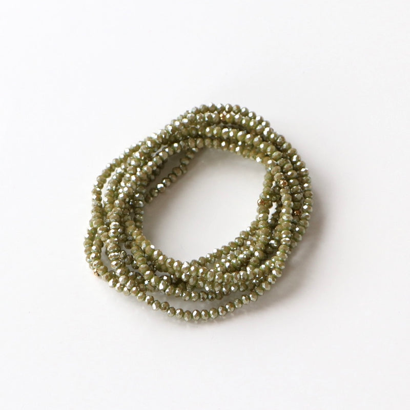 Bracelet perles de cristal Olive