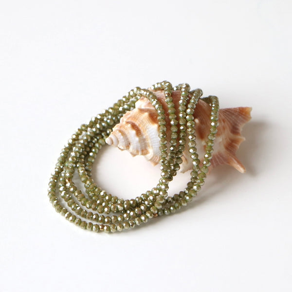 Bracelet perles de cristal Olive