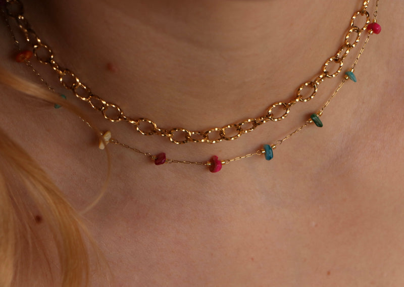 Collier Bali pierres précieuses