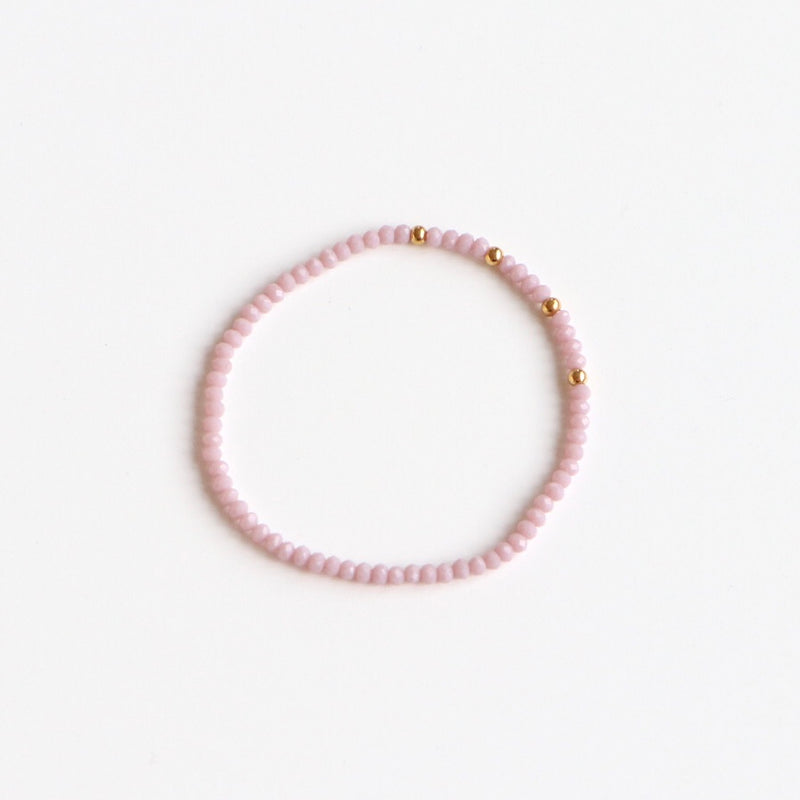 Bracelet perles de cristal Lilas