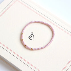 Bracelet perles de cristal Lilas